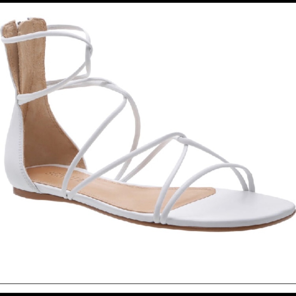 Schutz white brand new sandals